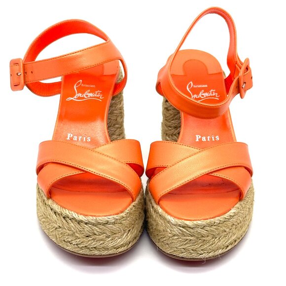 Christian Louboutin CALAKALA 85 Platform Espadrille Sandals Heels Shoes - Picture 5 of 12